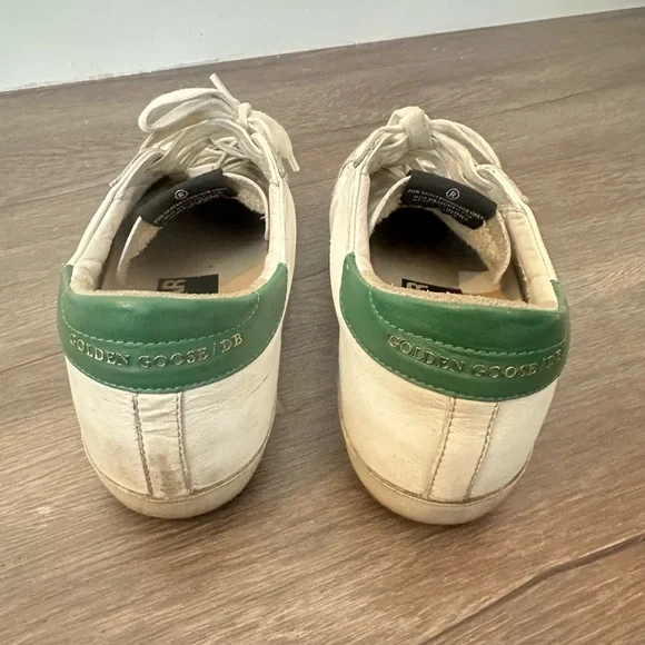 White and Green Golden Goose Sneakers size 8 - Picture 6 of 7